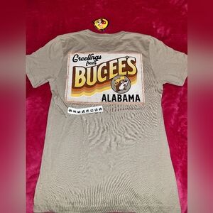 New buc-ees greetings from alabama , beige adult , small unisex shirt with tags